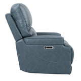 Parker House Whitman - Verona Azure - Powered By Freemotion Power Reclining Sofa And Recliner Blue Top Grain Leather With Match (X) Mwhi-31ph-p25-vaz