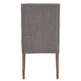 Homelegance By Top-Line Griffin Tufted Linen Upholstered Side Chairs (Set of 2) Grey Rubberwood