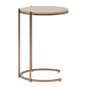 Homelegance By Top-Line Annika Champagne Gold Finish Side Table Champagne Gold Metal