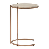 Homelegance By Top-Line Annika Champagne Gold Finish Side Table Champagne Gold Metal