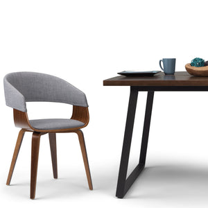 English Elm Lowell Bentwood Dining Chair - Mid-Century Modern Light Grey Upholstered Comfort For Any Space B136P158839