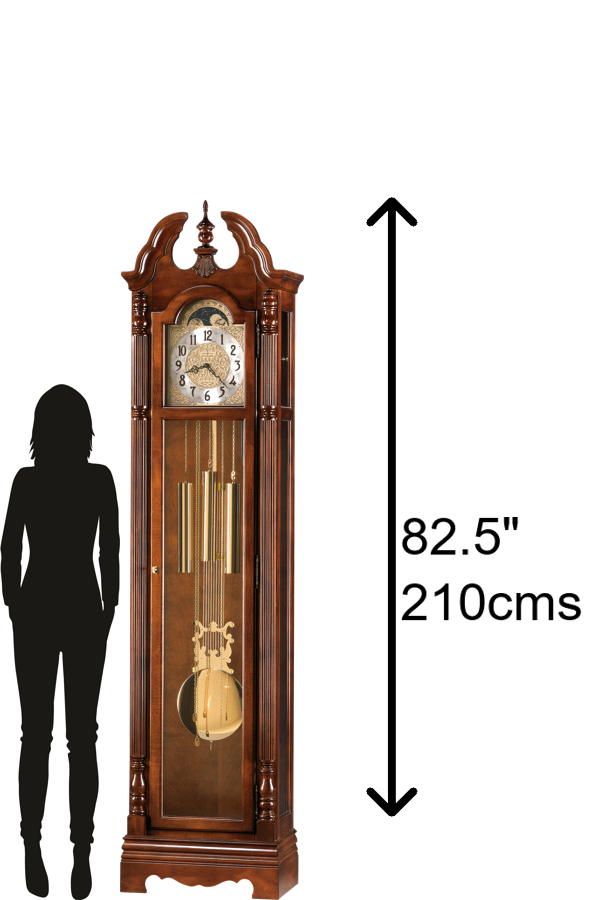 Hekman Furniture 610895 Jonathan Grandfather Clock - Elegant Cherry Finish, Westminster Chimes, Heirloom Quality Timepiece Windsor Cherry Jonathan Grandfather Clock 610895
