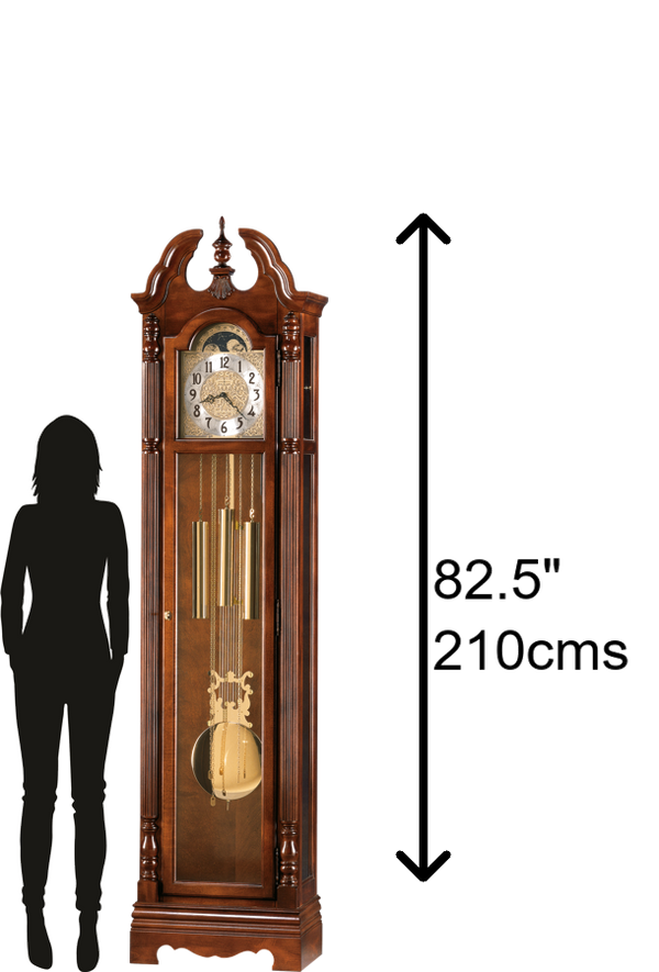 Hekman Furniture 610895 Jonathan Grandfather Clock - Elegant Cherry Finish, Westminster Chimes, Heirloom Quality Timepiece Windsor Cherry Jonathan Grandfather Clock 610895