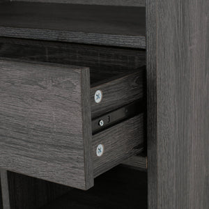 English Elm Christopher Knight Home® - CUBE Contemporary Cube Unit Bookcase in Grey Oak with Faux Wood, Iron Legs, Shelves, Drawer & Cabinets 66446.00