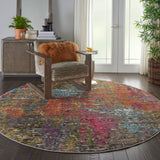 Nourison Celestial CES14 Machine Made Power-loomed Borderless Design Indoor Only Modern & Contemporary  Rug Sunset, Multicolor 100% Polypropylene 99446483201