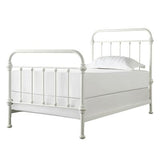 Homelegance By Top-Line Katana Antique Graceful Victorian Iron Metal Bed White Iron