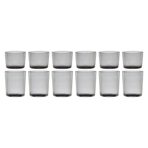Lenox Oneida Stackables Smoke Drinkware, Set of 12 Taupe ,Grey, SMOKE GLASS,CRYSTAL 895978