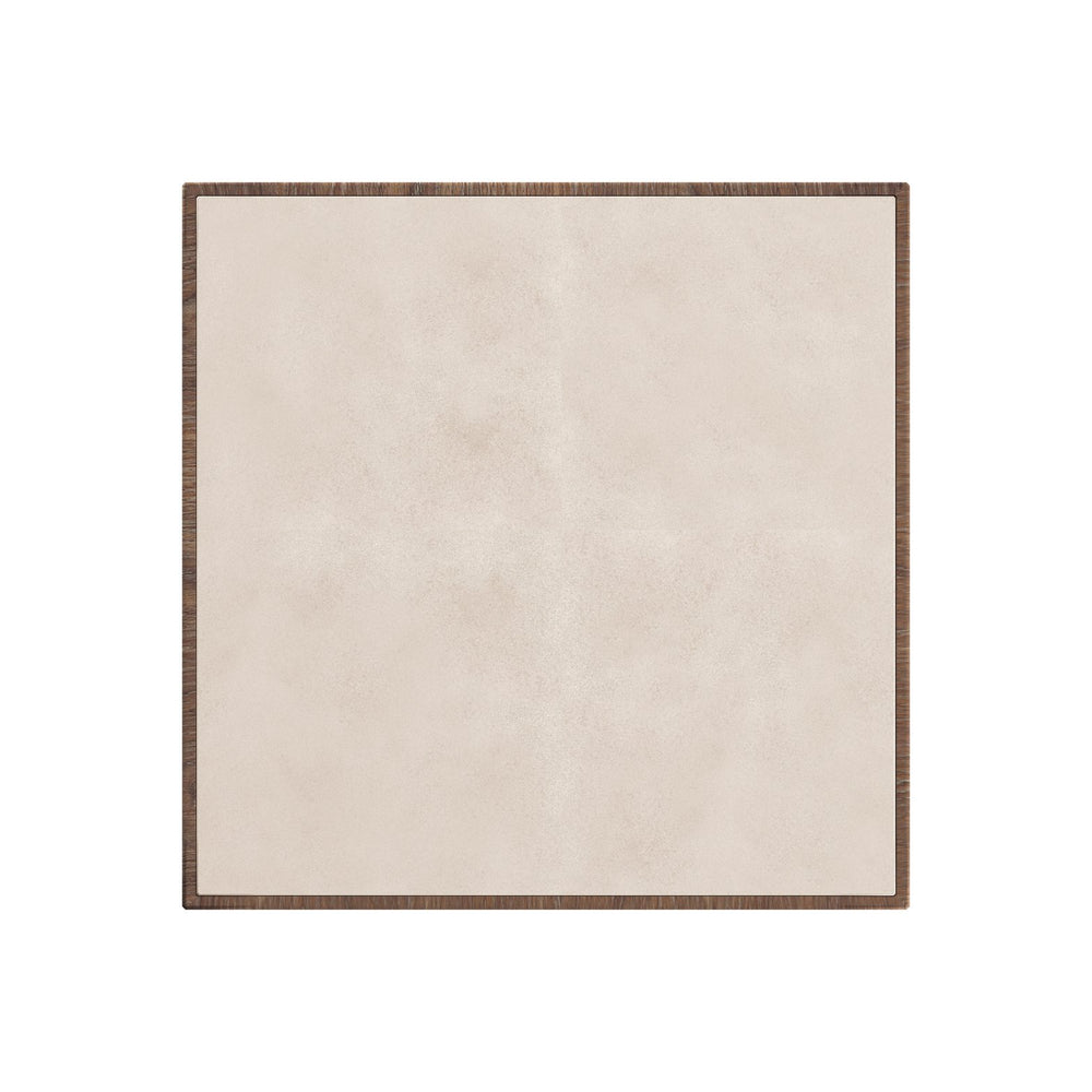 Bernhardt Bernhardt Casa Paros Side Table 24" Rustic Modern Wood Frame With Inset Faux Concrete Top, Airy Design 317111