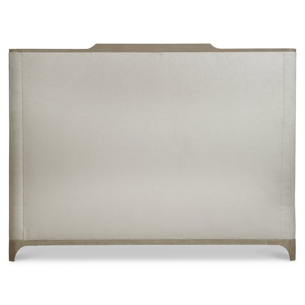 Bernhardt Bernhardt Albion Shelter Bed California King — Upholstered Wingback Headboard, Pewter Oak Finish, Cozy Modern Elegance K1766