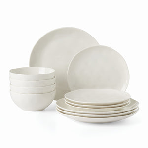 Lenox Bay Colors 12-Piece Dinnerware Set, White White, WHITE PORCELAIN 894889