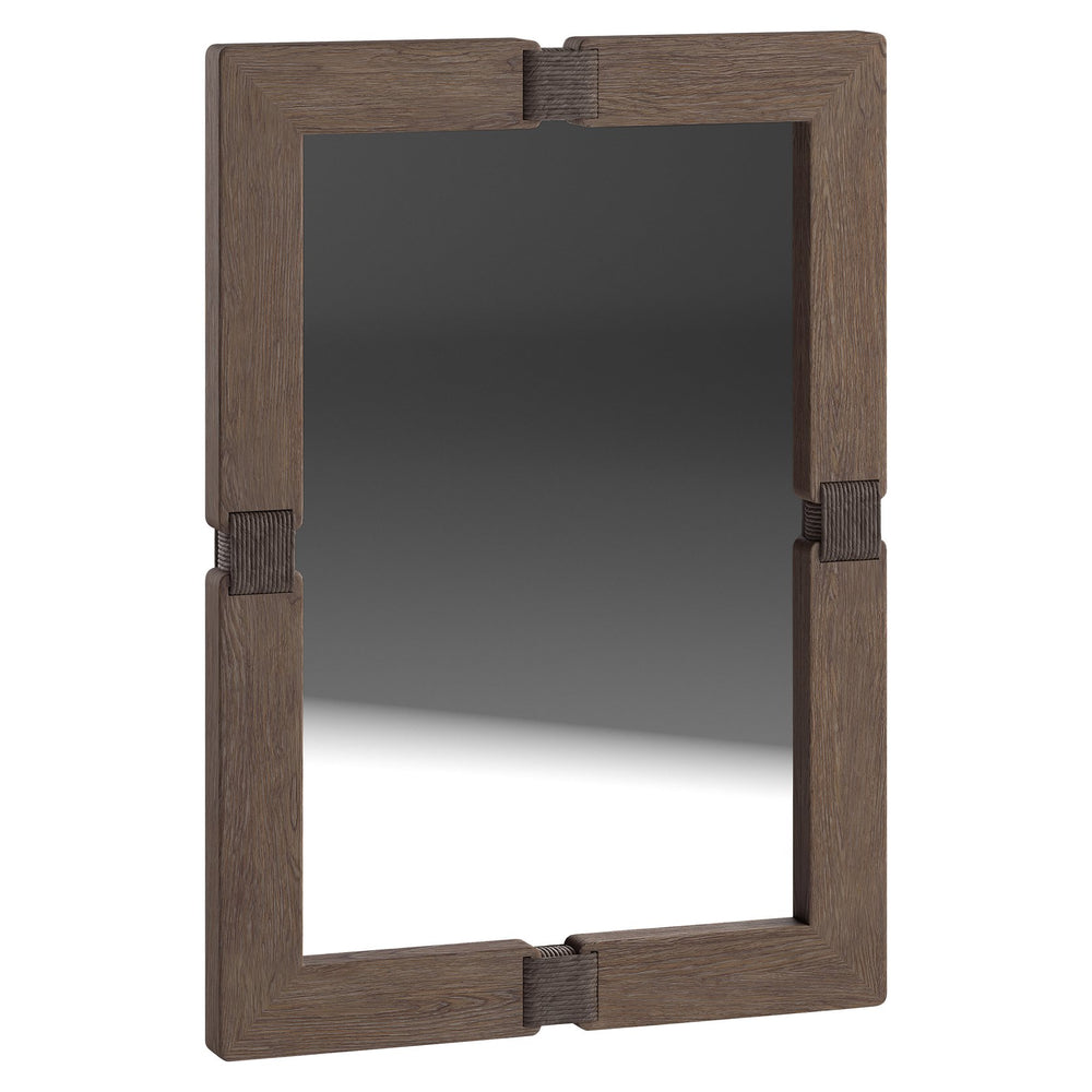 Bernhardt Bernhardt Casa Paros Mirror With Rope-Wrapped Playa Wood Frame, Rustic Modern Vertical/Horizontal Accent 317331