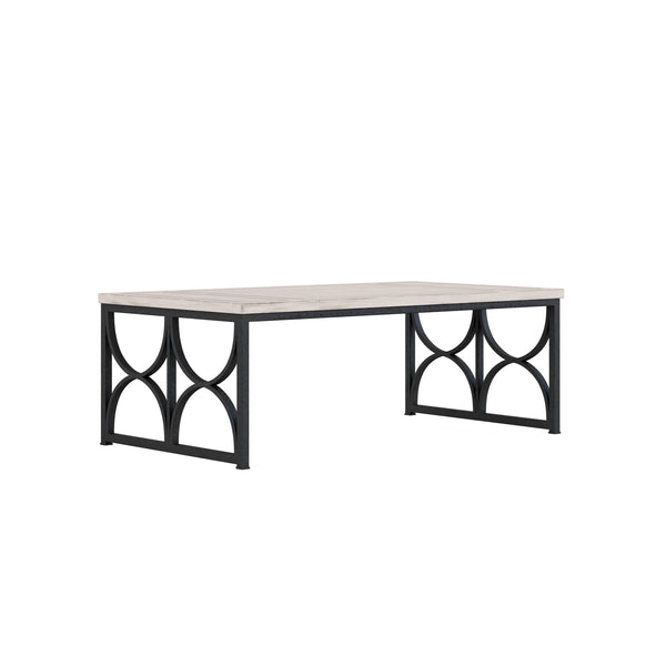 A.R.T. Furniture Alcove Metal Cocktail Table - Casual Traditional Design With Burnished Brass, Perfect For Any Decor White Acacia Solids,Maple Veneers,Iron 321360-1241