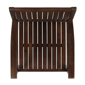 English Elm Wilson Solid Acacia Slatted Outdoor Dining Chairs Farmhouse Modern Patio Set of 2 61717.00DBRN