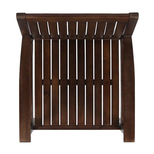 English Elm Wilson Solid Acacia Slatted Outdoor Dining Chairs Farmhouse Modern Patio Set of 2 61717.00DBRN