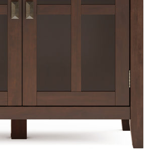 English Elm Artisan Wide 4-Door Storage Cabinet In Rich Russet Brown - Handcrafted, Versatile & Stylish Organization B136P158421