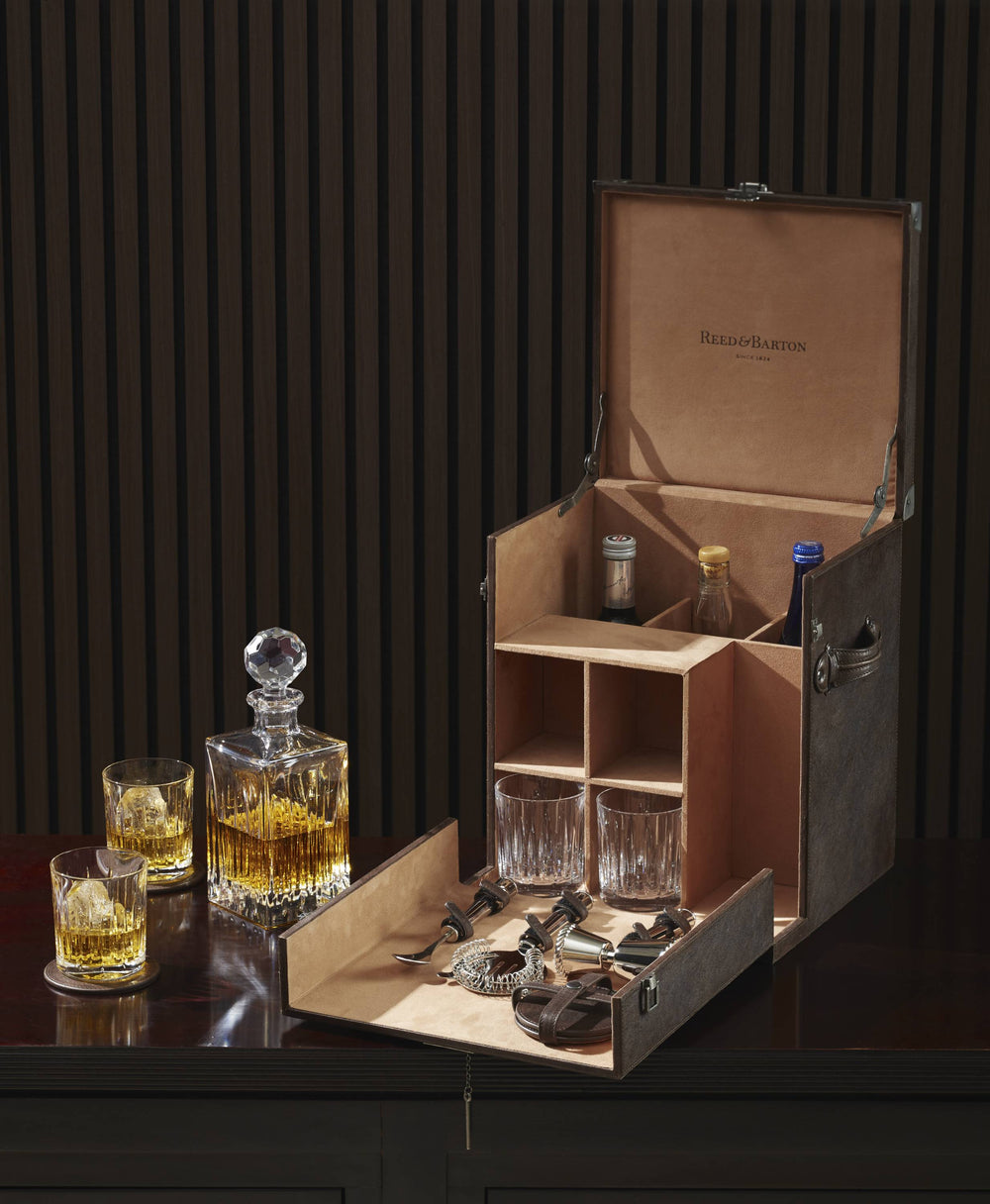 Lenox Reed and Barton 200th Anniversary Soho Travel Bar Box Gift Set Clear, NO COLOR FABRIC 897307