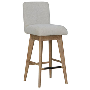 Parker House Escape - Dining Upholstered Swivel Barstool Glazed Natural Oak Mirage Mist Rubberwood Solids, 100% Polyester DESC#2530S