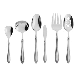 Lenox Oneida Sheraton 6 Piece Fine Flatware Serving Set Metallic, STAINLESS METAL 2275006A