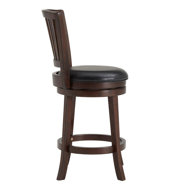 Homelegance By Top-Line Astin Slat Back Swivel Chair Black Rubberwood