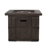 Christopher Knight Home® Noble House Andrew Square Fire Pit - 40,000 Btu Tank Inside