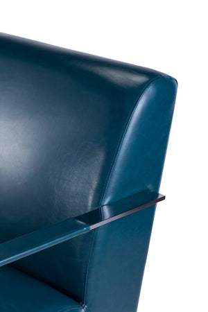 Pasargad Luxe Faux Leather Armchair With Chrome Base For Modern Comfort And Stylish Decor Upgrade Teal Faux Leather Y-1012g