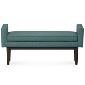 English Elm Scott - Versatile Smoky Teal Ottoman Bench For Entryway, Living Room, Or Bedroom Seating Solution B136P159257-GIGA
