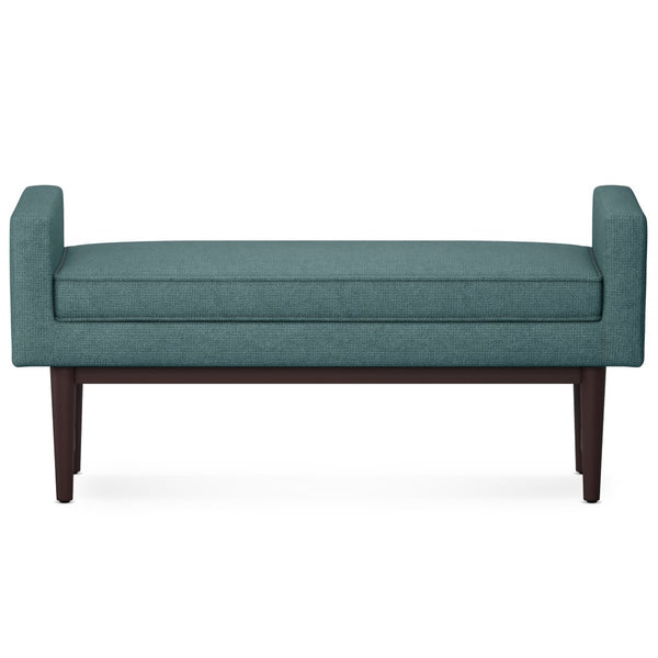 English Elm Scott - Versatile Smoky Teal Ottoman Bench For Entryway, Living Room, Or Bedroom Seating Solution B136P159257-GIGA