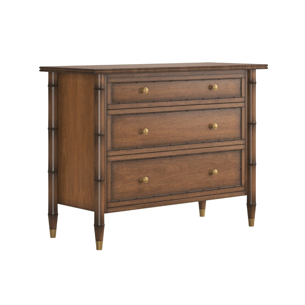 A.R.T. Furniture Harbor Bachelors Chest - Rustic Elegance with Ample Storage and Classic Brass Accents for Any Space Warm Walnut 338158-2731