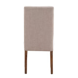 Homelegance By Top-Line Hazel Fabric Upholstered Parsons Dining Chairs (Set of 2) Light Natural Wood