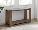 English Elm Steve Silver - Libby - Sintered Stone Sofa Table - Brown