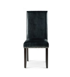 Westby Black Leatherette Side Chair w/, Set of 2