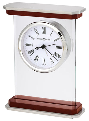 Hekman Furniture 645834 Elegant Mayfield Tabletop Clock - Classic Rosewood Alarm With Roman Numerals & Silent Sweep Hand  Mayfield Tabletop Clock 645834