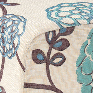 English Elm Christopher Knight Home® - DINING Chair with Plush Fabric Upholstery, Rubberwood Legs, Contemporary Minimalist Comfort and Style White+Blue 60162.00