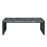 Modern Industrial Stone Top Cocktail Table