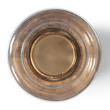 Christopher Knight Home® - Noble House - Lippert Boho Handcrafted Mango Wood Hurricane Candle Holder, Natural and Gold