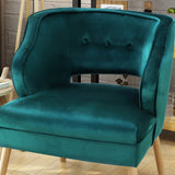 Christopher Knight Home® - Noble House - Mariposa Mid Century Teal Velvet Accent Chair