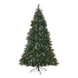 Christopher Knight Home® - Noble House - 7-foot Mixed Spruce Pre-Lit Clear String Light Hinged Artificial Christmas Tree with Frosted Branches