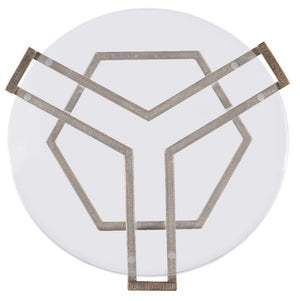 Hooker Furniture Melange Grove Round End Table With Antique Brass Iron Base And Clear Acrylic Top For Small Spaces 638-80009-00