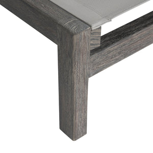 Bernhardt Bernhardt Hugo Outdoor Chaise With Smoked Truffle Teak Frame, Adjustable Breathable Sling Seat For Patio Lounge Comfort O1039O