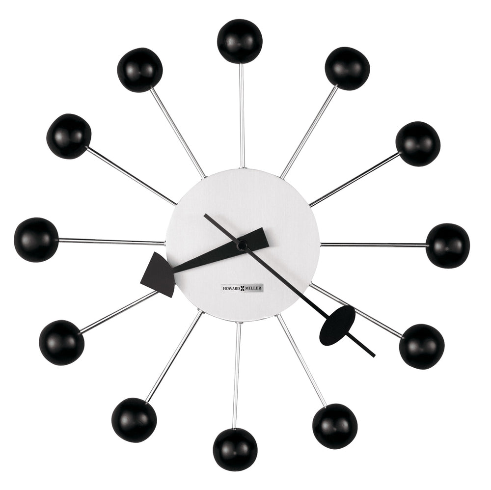 Hekman Furniture 625333 Retro Ball Wall Clock By Howard Miller - Classic Quartz Design For Modern Home Décor  Ball Wall Clock 625333