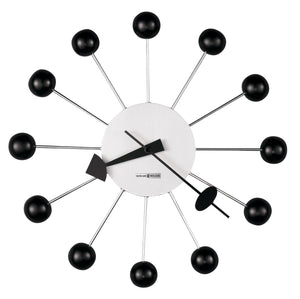 Hekman Furniture 625333 Retro Ball Wall Clock By Howard Miller - Classic Quartz Design For Modern Home Décor  Ball Wall Clock 625333