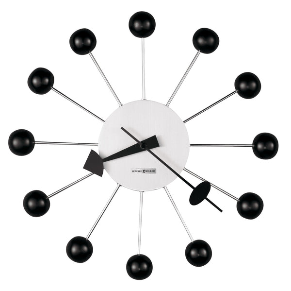 Hekman Furniture 625333 Retro Ball Wall Clock By Howard Miller - Classic Quartz Design For Modern Home Décor  Ball Wall Clock 625333