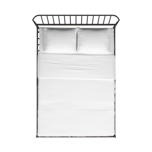 Homelegance By Top-Line Dante Metal Platform Bed with Curved Metal Headboard Dark Bronze Metal