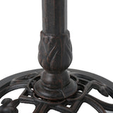 Christopher Knight Home® - Noble House - Lancaster Outdoor Bronze Finished Aluminum Top Bird Bath with Iron Base