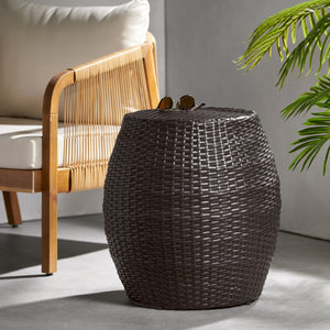 Christopher Knight Home® - Noble House - Canary Outdoor Multibrown Wicker 14 Inch Side Table