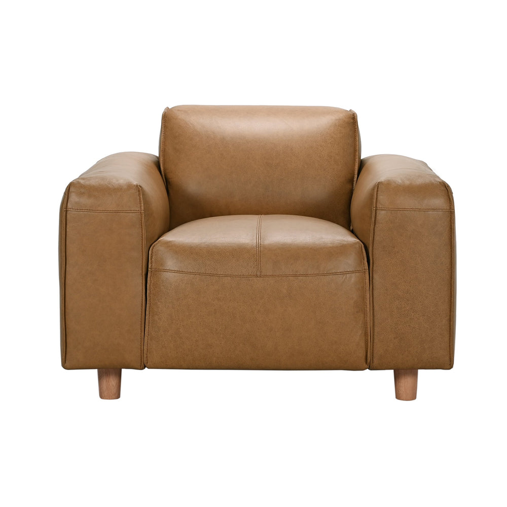 Porter Designs Porter Nerio Luxurious Top-grain Leather Chair In Brown - Modern Comfort With Stylish Design Brown Leather 02-204-03-6587