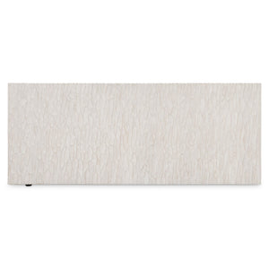 Bernhardt Bernhardt Solaria Square Cocktail Table—44" Weathered Bone Chiseled Cast-Resin Frame, Wood Inset Top And Hidden Casters 310023