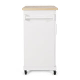 Christopher Knight Home® - Noble House - Batavia Contemporary Kitchen Cart with Wheels