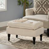 Christopher Knight Home® - Noble House - Jeremy Contemporary Button Tufted Fabric Ottoman