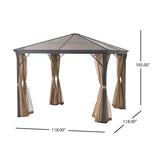 Christopher Knight Home® - Noble House - Aruba Aluminum 10 X 10 Ft. Gazebo